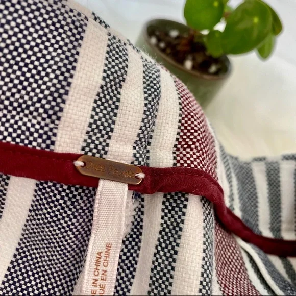 Free People vertical stripe linen ankle pants sz 0 - Picture 5 of 7